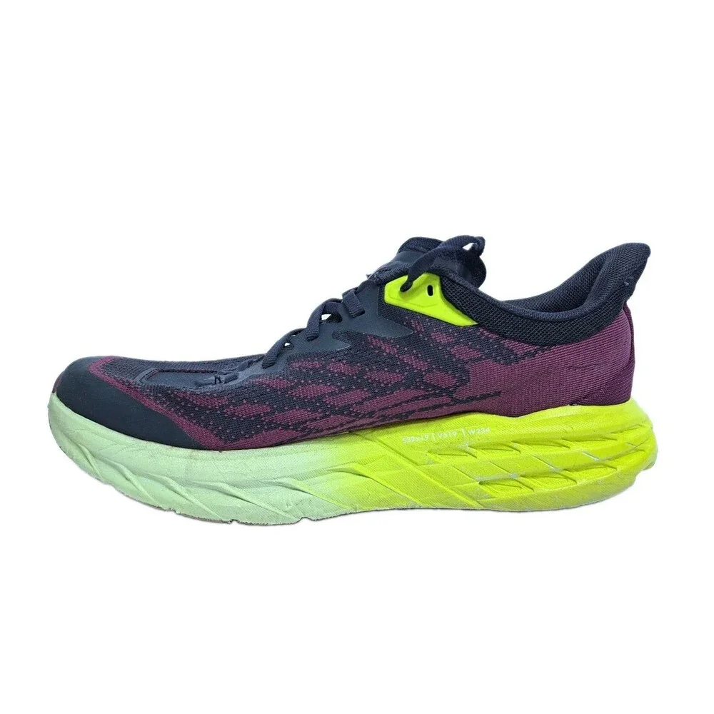 Hoka Speedgoat 5 Women's Size 9.5B Black Purple Green Running Shoes Sneakers